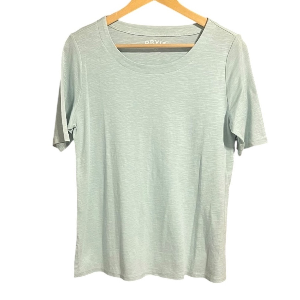 Orvis Women's Pima Cotton Scoop Neck Top Mint Green Size Small